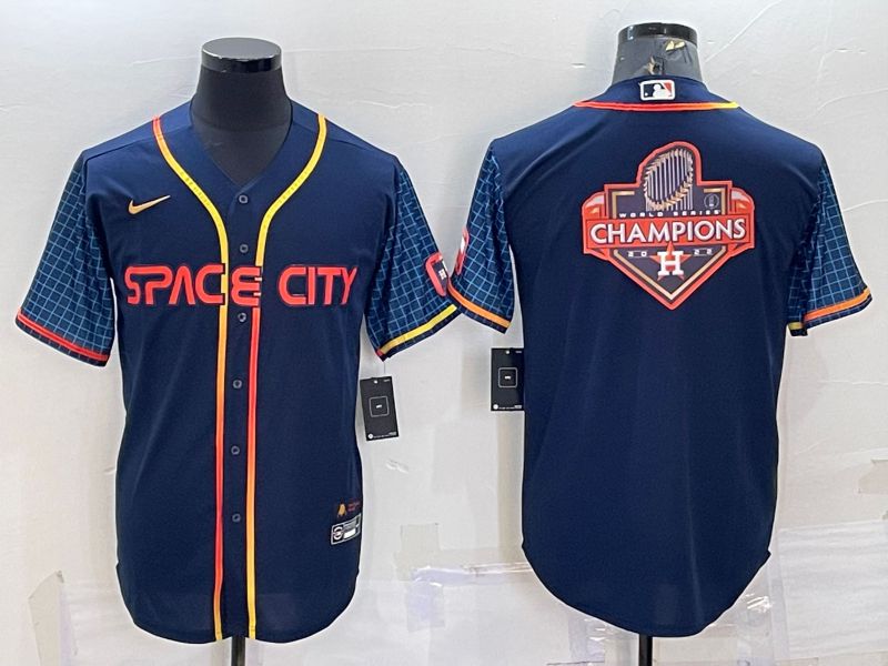 Men Houston Astros Blank Blue Game Nike 2022 MLB Jersey->houston astros->MLB Jersey
